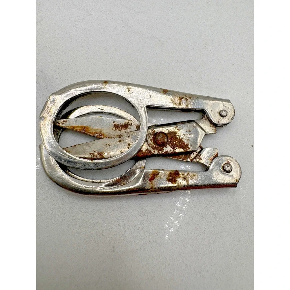 Foldable Small Tailor Travel Sewing Scissors Made In Germany Vintage Collectible